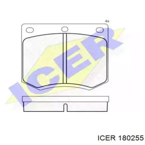 Передние тормозные колодки 180255 Icer