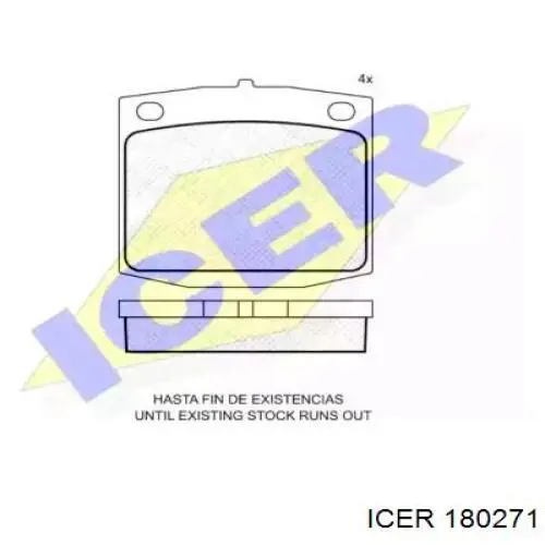 Передние тормозные колодки 180271 Icer