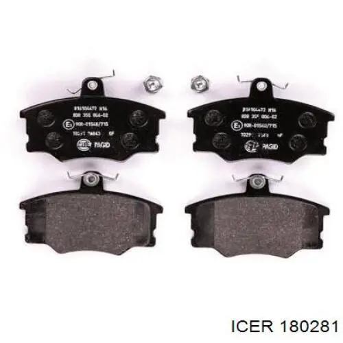 Передние тормозные колодки 180281 Icer