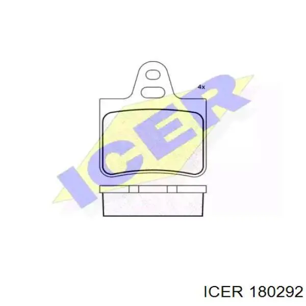 Задние тормозные колодки 180292 Icer