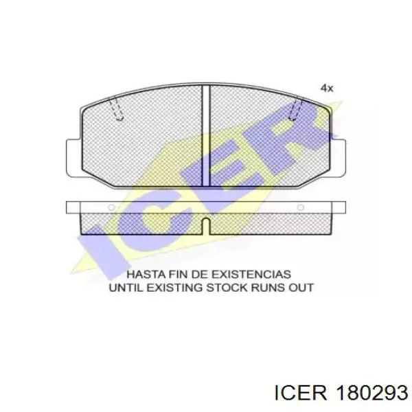 Передние тормозные колодки 180293 Icer