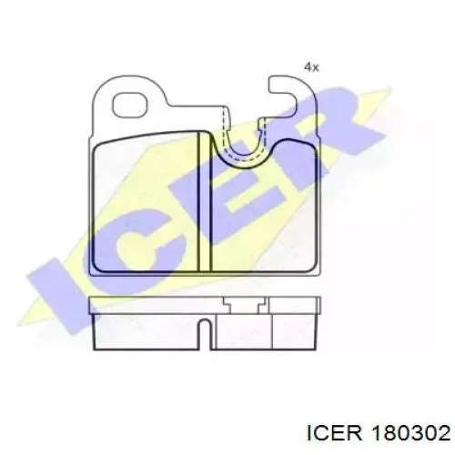 Задние тормозные колодки 180302 Icer