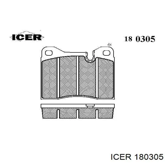 180305 Icer колодки тормозные передние дисковые