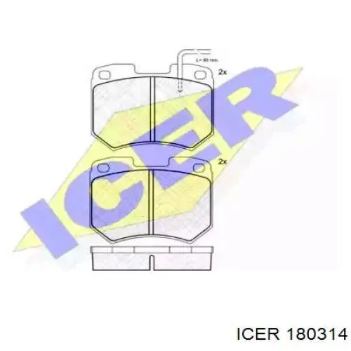 Передние тормозные колодки 180314 Icer