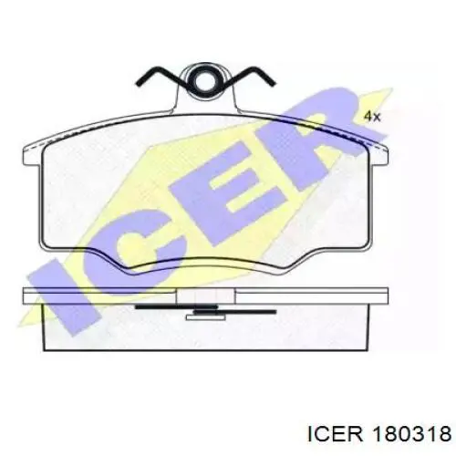 180318 Icer колодки тормозные передние дисковые