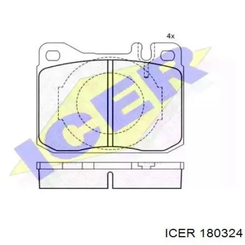 Передние тормозные колодки 180324 Icer