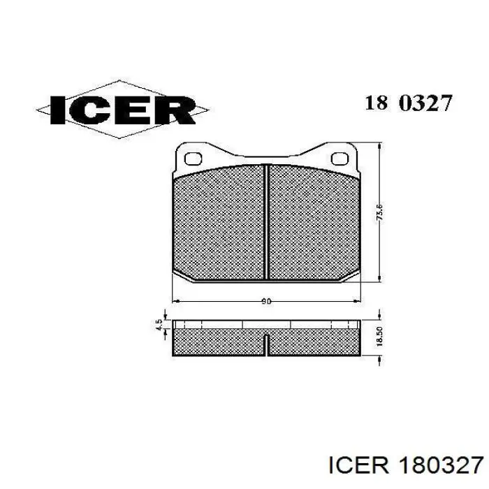 180327 Icer колодки тормозные передние дисковые