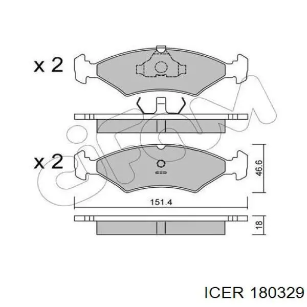 Колодки Icer 180329 цена, от 15.10 USD