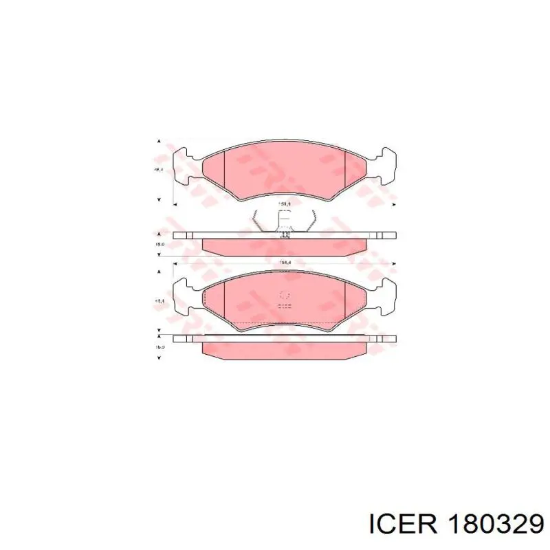Купить 180329 Icer Колодки тормозные