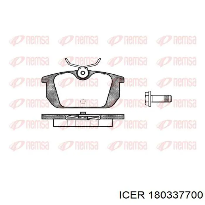 Задние тормозные колодки 180337700 Icer