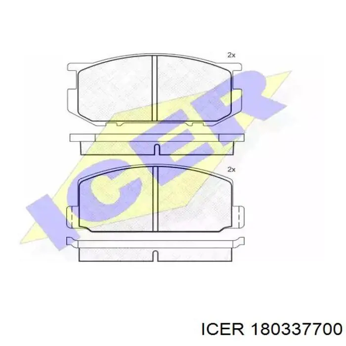 Купить 180337700 Icer Колодки тормозные задние, дисковые