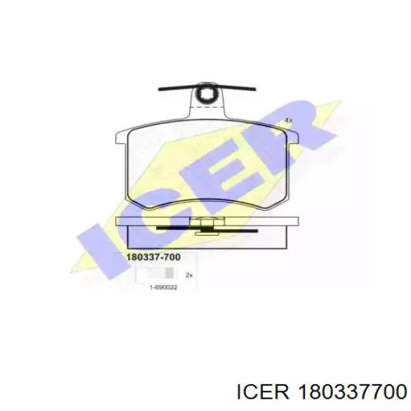 Pastillas de freno traseras 180337700 Icer