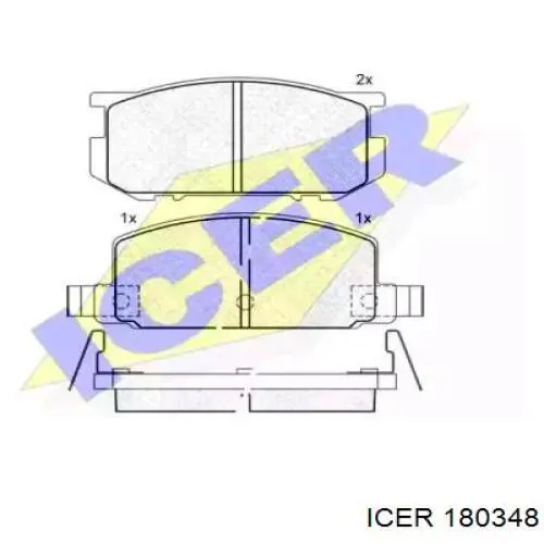 Передние тормозные колодки 180348 Icer