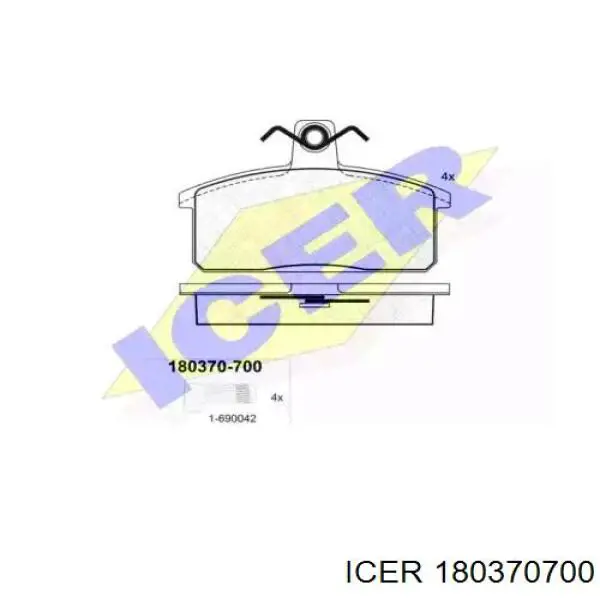 Передние тормозные колодки 180370700 Icer