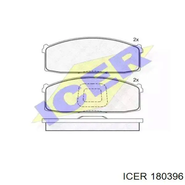 180396 Icer колодки тормозные передние дисковые