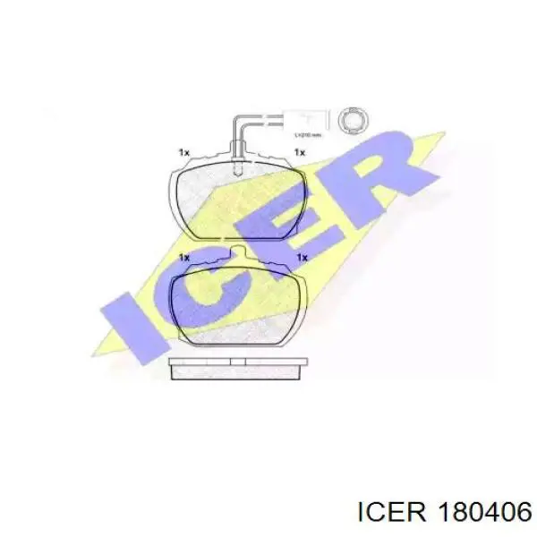 Передние тормозные колодки 180406 Icer