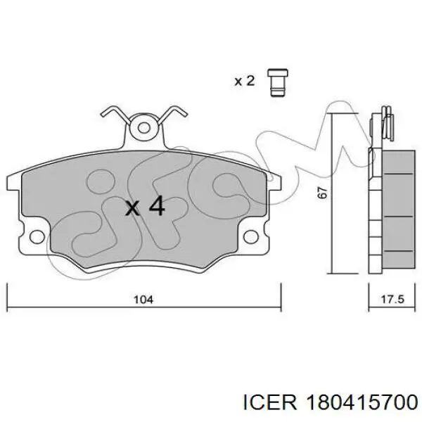 Колодки Icer 180415700 цена, от 19.05 USD