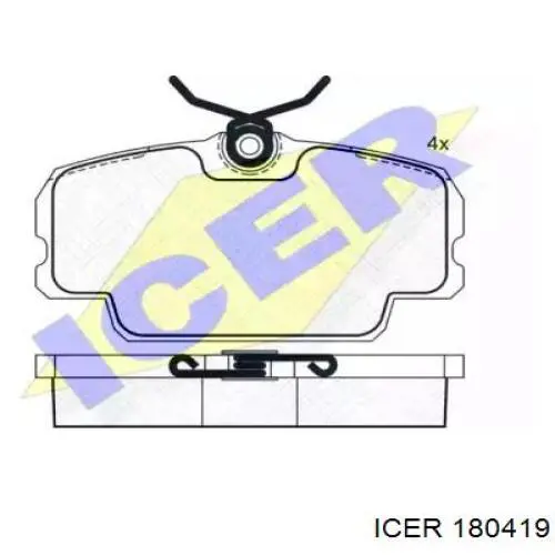 180419 Icer колодки тормозные передние дисковые