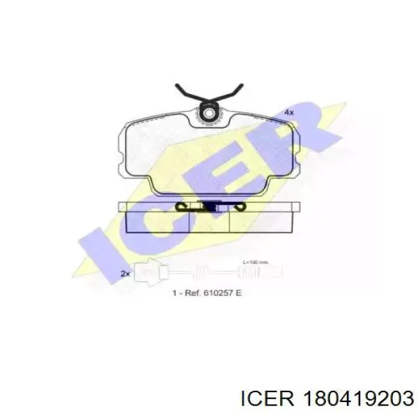 Передние тормозные колодки 180419203 Icer