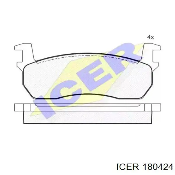 Передние тормозные колодки 180424 Icer