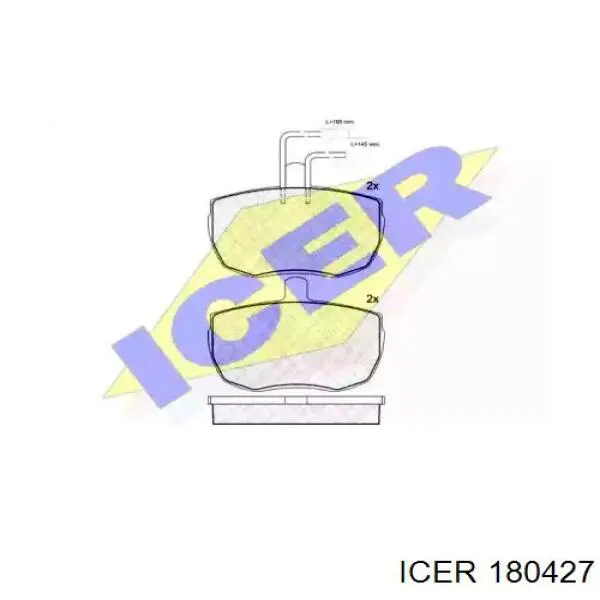 Передние тормозные колодки 180427 Icer