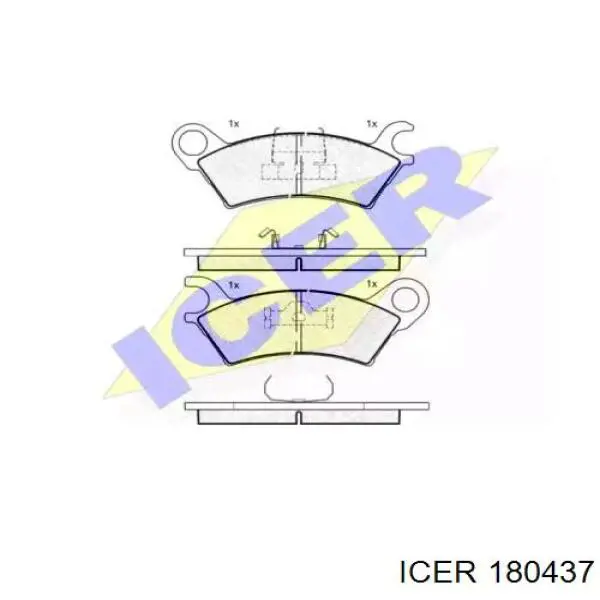 Передние тормозные колодки 180437 Icer