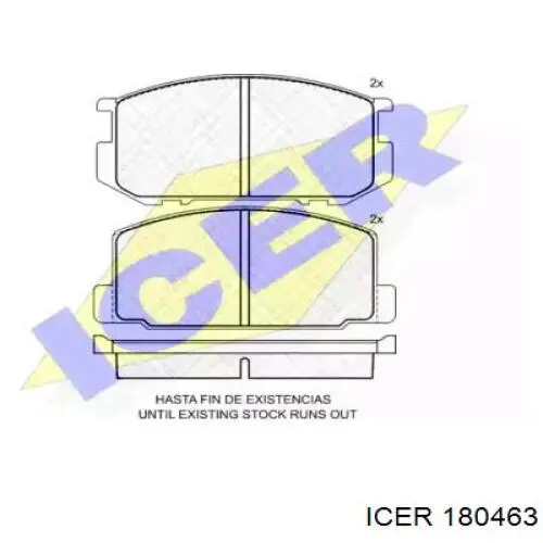 Передние тормозные колодки 180463 Icer