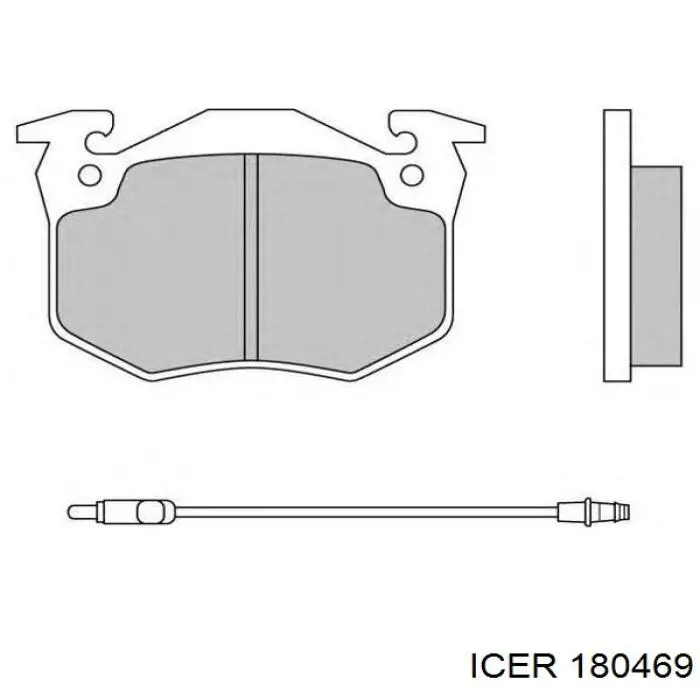 Передние тормозные колодки 180469 Icer