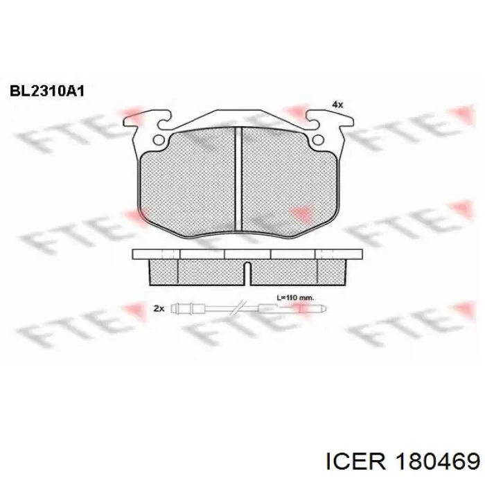 Колодки Icer 180469 цена, от 6.11 USD
