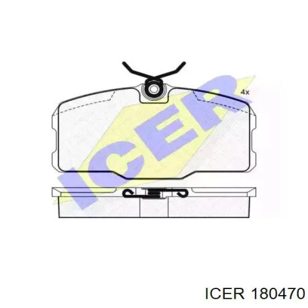 Передние тормозные колодки 180470 Icer