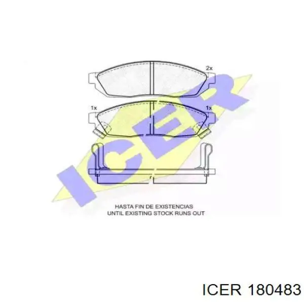 Передние тормозные колодки 180483 Icer