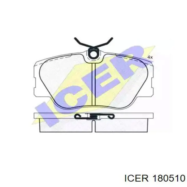 180510 Icer колодки тормозные передние дисковые
