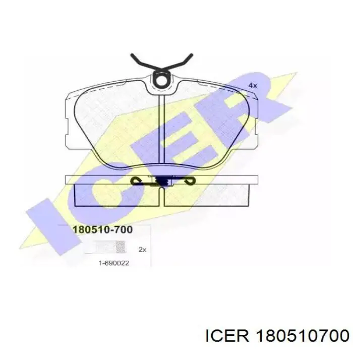 Передние тормозные колодки 180510700 Icer