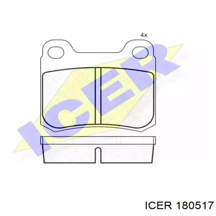 180517 Icer колодки тормозные задние дисковые