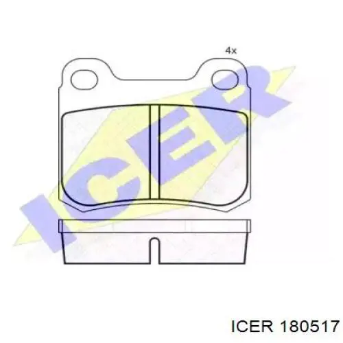 Купить 180517 Icer Колодки тормозные задние, дисковые