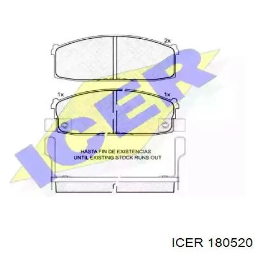 Передние тормозные колодки 180520 Icer