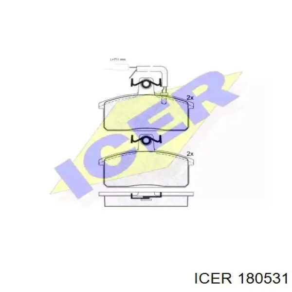 Передние тормозные колодки 180531 Icer