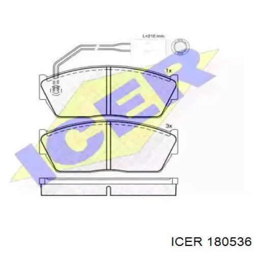 Передние тормозные колодки 180536 Icer