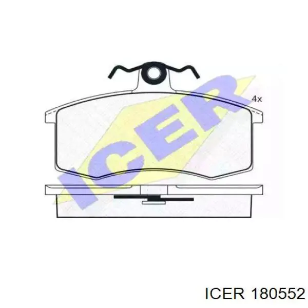 180552 Icer колодки тормозные передние дисковые