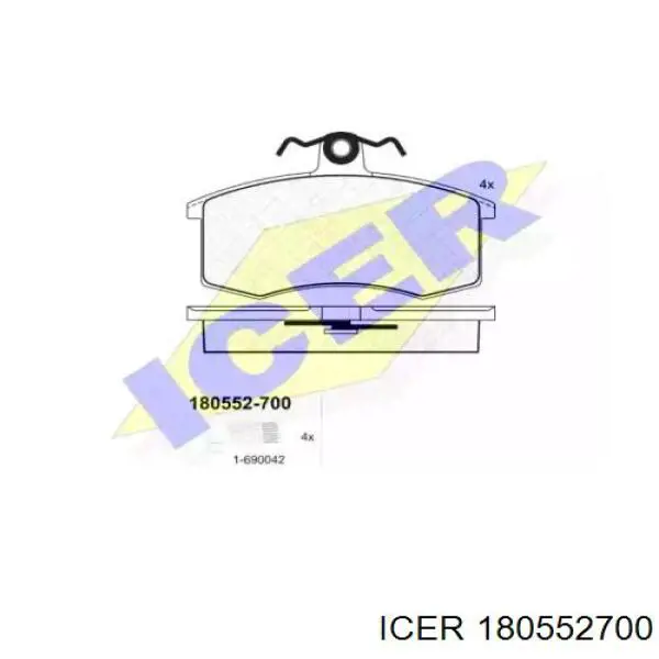 Передние тормозные колодки 180552700 Icer