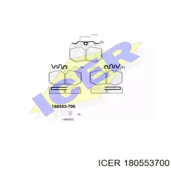 Передние тормозные колодки 180553700 Icer