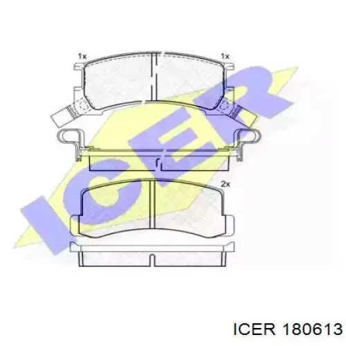 Задние тормозные колодки 180613 Icer