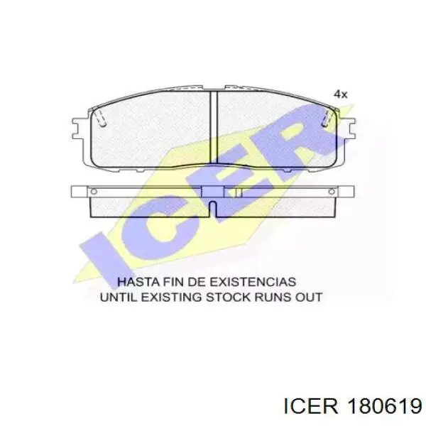 Задние тормозные колодки 180619 Icer