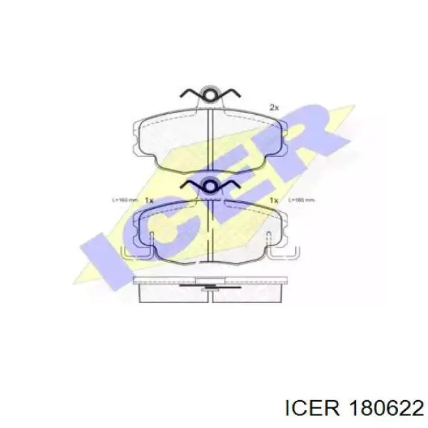 Передние тормозные колодки 180622 Icer