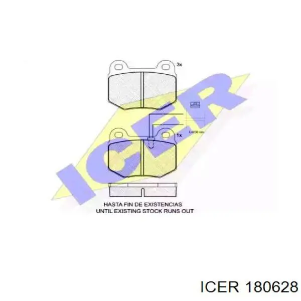 Передние тормозные колодки 180628 Icer