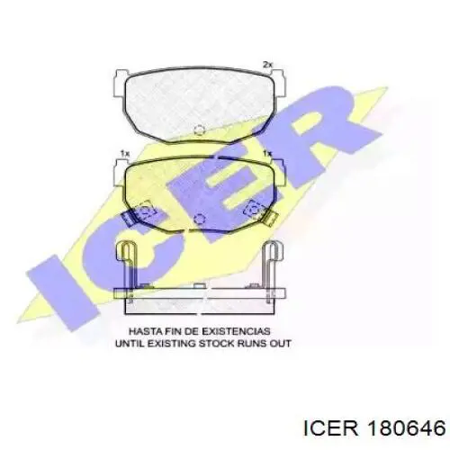 Задние тормозные колодки 180646 Icer