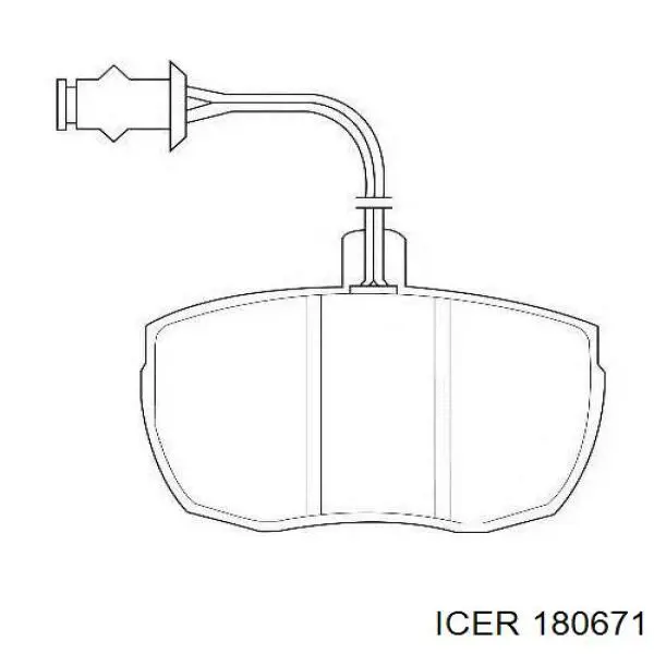 Передние тормозные колодки 180671 Icer