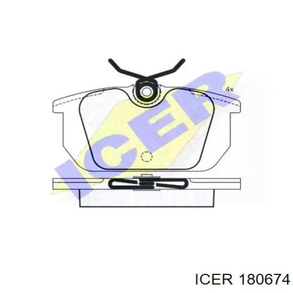 180674 Icer колодки тормозные задние дисковые