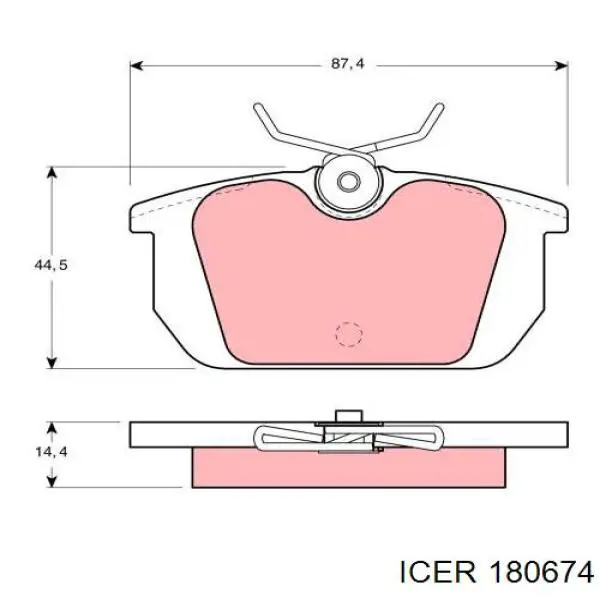 Колодки дисковые  Icer 180674 цена, от 15.38 USD
