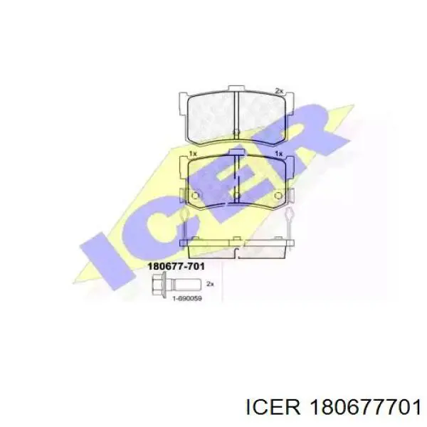 Задние тормозные колодки 180677701 Icer